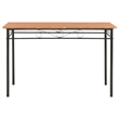 vidaXL MDF top and Steel Frame Sturdy Dining Table in Brown and Black