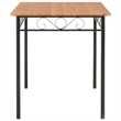 vidaXL MDF top and Steel Frame Sturdy Dining Table in Brown and Black