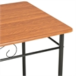 vidaXL MDF top and Steel Frame Sturdy Dining Table in Brown and Black