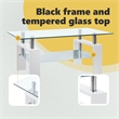 vidaXL Melamine Coffee Table in White and Transparent Tempered Glass