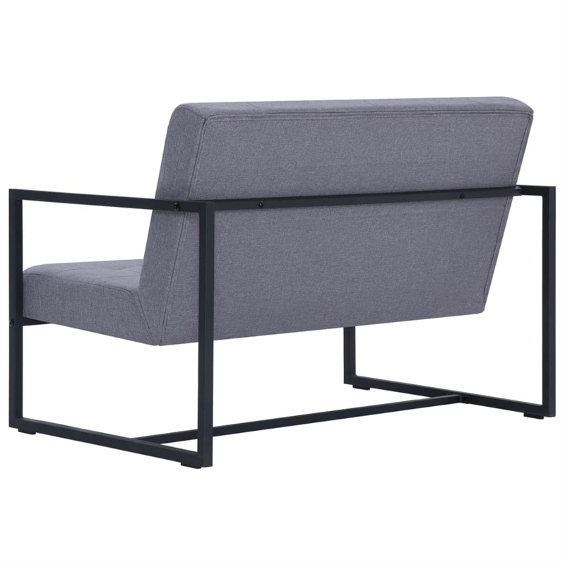 Vidaxl 2-Seater Fabric Loveseat in Light Grey