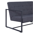 Vidaxl Steel 2-Seater Sofa in Dark Gray Polyester Fabric