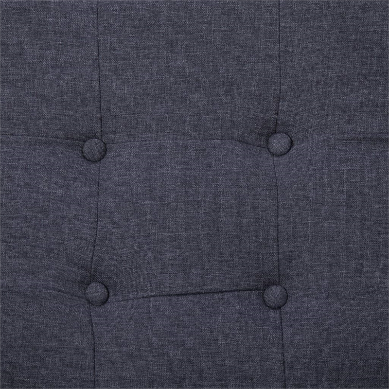 Vidaxl Steel 2-Seater Sofa in Dark Gray Polyester Fabric