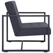 Vidaxl Steel 2-Seater Sofa in Dark Gray Polyester Fabric