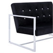 Vidaxl Modern Medium Loveseat in Black Polyester