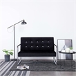 Vidaxl Standard Durable Loveseat in Black Velvet