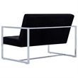Vidaxl Standard Durable Loveseat in Black Velvet