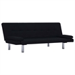 Vidaxl Wooden Frame Sofa Bed in Black