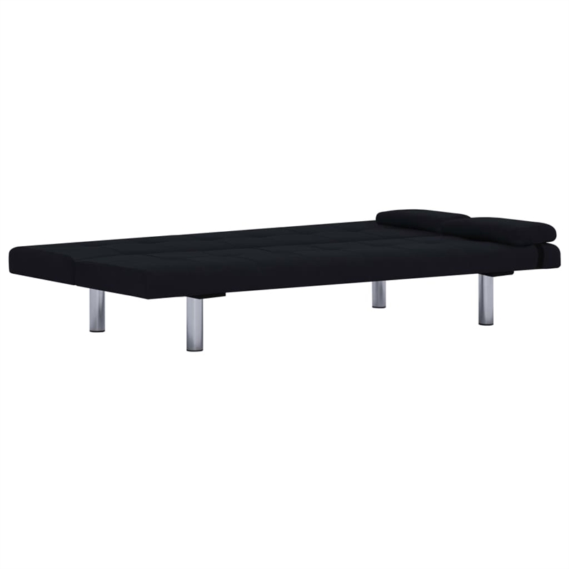 Vidaxl Wooden Frame Sofa Bed in Black
