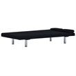 Vidaxl Wooden Frame Sofa Bed in Black