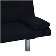 Vidaxl Wooden Frame Sofa Bed in Black