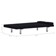 Vidaxl Wooden Frame Sofa Bed in Black