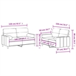 Vidaxl Metal Sofa Set in Dark Grey Polyester Fabric