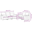 Vidaxl 2-Seater Metal Sofa Set in Dark Grey Polyester Fabric