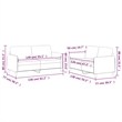 Vidaxl Metal Sofa Set in Black Fabric