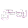 Vidaxl Metal Sofa Set in Black Faux Leather