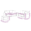 Vidaxl Medium Modern Sofa Set in Black Faux Leather