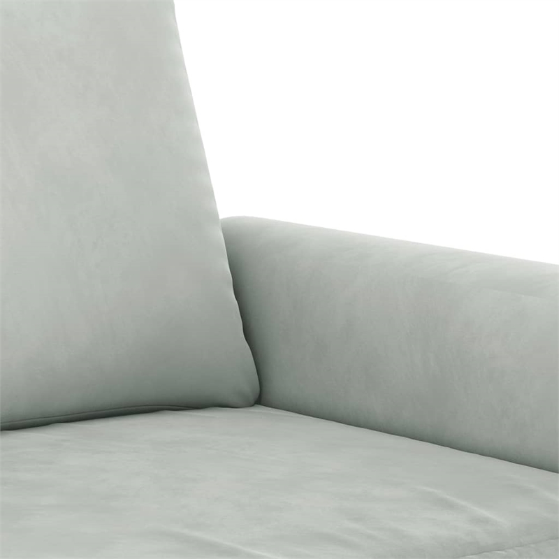 Vidaxl Rectangular Sofa Set in Light Gray Velvet