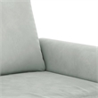 Vidaxl Rectangular Sofa Set in Light Gray Velvet