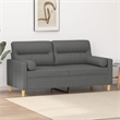 Vidaxl Metal 2-Seater Sofa in Dark Grey Polyester