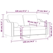 Vidaxl Metal 2-Seater Sofa in Dark Grey Polyester