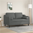 Vidaxl Metal 2-Seater Sofa in Dark Grey Polyester