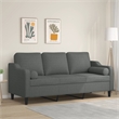 Vidaxl Metal 3-Seater Sofa in Dark Grey Polyester