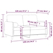Vidaxl Metal 2-Seater Sofa in Light Grey Velvet