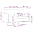 Vidaxl 2-Seater Sofa in Dark Grey Polyester Velvet