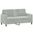 Vidaxl 2-Seater Sofa with Removable Covers in Light Grey Velvet