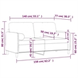 Vidaxl Metal 2-Seater Sofa in Dark Gray Polyester Velvet
