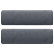 Vidaxl Metal 2-Seater Sofa in Dark Gray Polyester Velvet