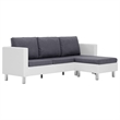 Vidaxl Sofa in White Faux Leather