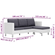 Vidaxl Sofa in White Faux Leather