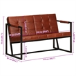 Vidaxl Durable Sofa in Brown Real Goat Leather