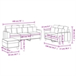 Vidaxl Metal Sofa Set in Dark Grey Polyester Fabric