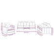 Vidaxl Medium Metal Sofa Set in Dark Green Velvet