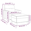 Vidaxl Single Sofa Chair with Footstool in Dark Grey