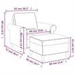 Vidaxl Single Sofa Chair with Footstool in Light Grey