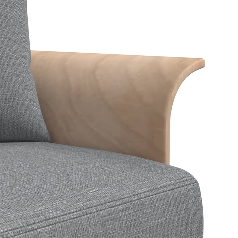 Vidaxl L-Shaped Sofa Bed in Light Gray Fabric Polyester