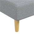 Vidaxl L-Shaped Sofa Bed in Light Gray Fabric Polyester