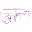 Vidaxl L-Shaped Sofa Bed in Dark Grey Velvet Polyester