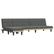 Vidaxl L-Shaped Sofa Bed in Dark Gray Polyester