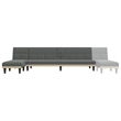 Vidaxl L-Shaped Sofa Bed in Dark Gray Polyester