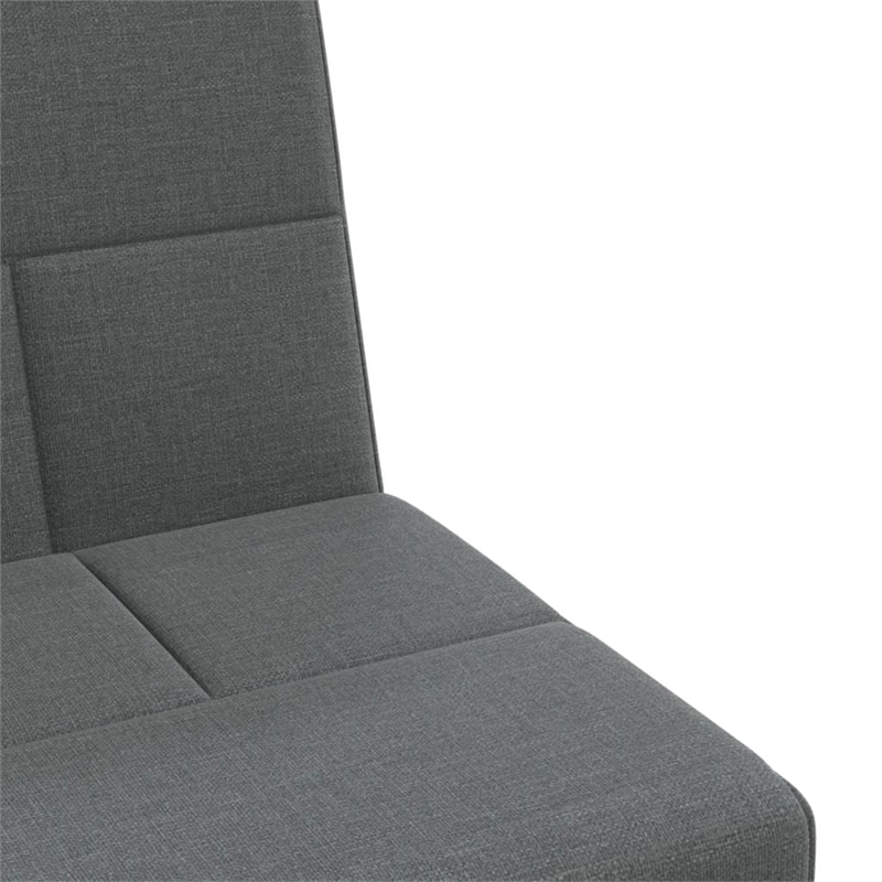 Vidaxl L-Shaped Sofa Bed in Dark Gray Polyester