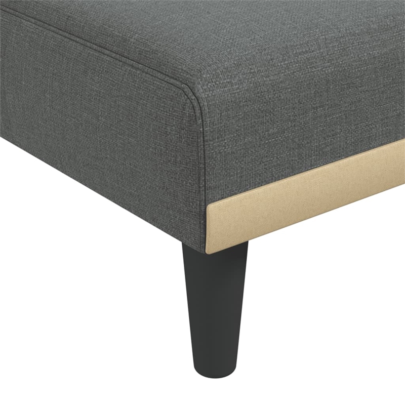 Vidaxl L-Shaped Sofa Bed in Dark Gray Polyester