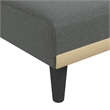 Vidaxl L-Shaped Sofa Bed in Dark Gray Polyester