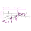 Vidaxl L-Shaped Sofa Bed in Dark Gray Polyester