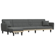 Vidaxl L-Shaped Sofa Bed in Dark Grey Polyester