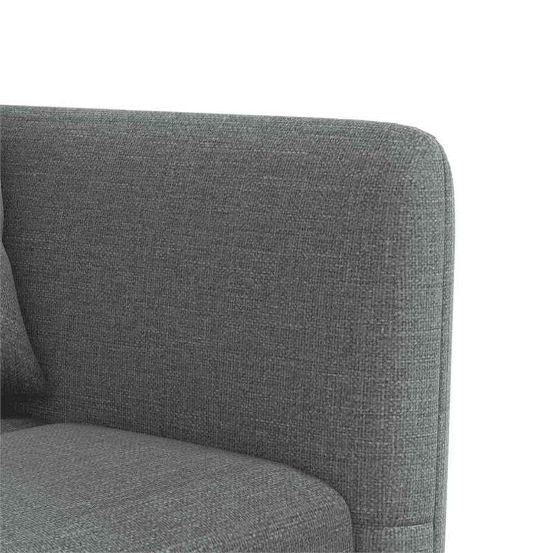 Vidaxl L-Shaped Sofa Bed in Dark Grey Polyester